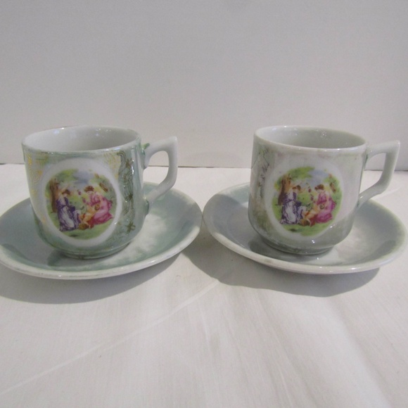Other - 2 Sets Vintage Victorian Women Teacups and Saucers